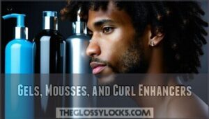 gels, mousses, and curl enhancers