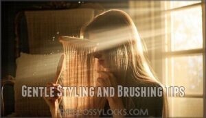 gentle styling and brushing tips