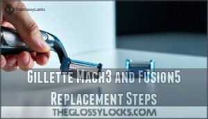 gillette mach3 and fusion5 replacement steps