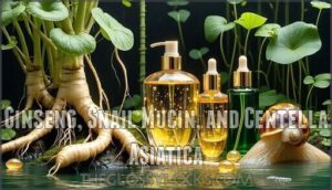 ginseng, snail mucin, and centella asiatica