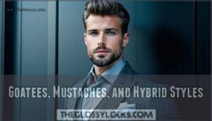goatees, mustaches, and hybrid styles
