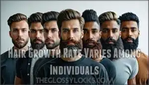 hair growth rate varies among individuals