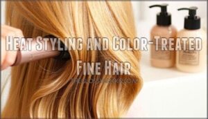 heat styling and color-treated fine hair