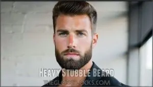 heavy stubble beard