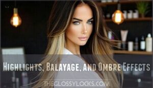 highlights, balayage, and ombre effects