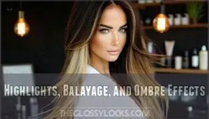 highlights, balayage, and ombre effects