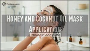 honey and coconut oil mask application