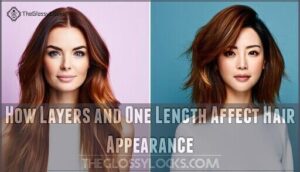 how layers and one length affect hair appearance