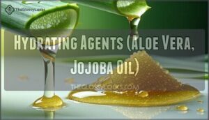 hydrating agents (aloe vera, jojoba oil)