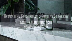 hydrating components such as glycerin and hyaluronic acid
