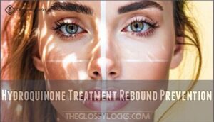 hydroquinone treatment rebound prevention