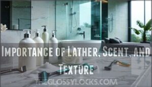 importance of lather, scent, and texture