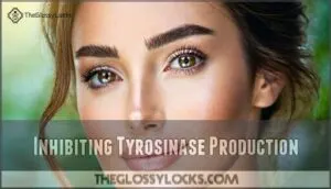 inhibiting tyrosinase production