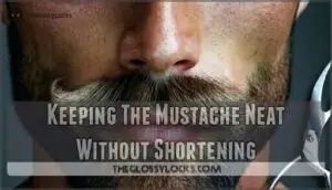 keeping the mustache neat without shortening