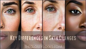 key differences in skin changes