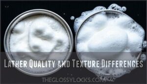lather quality and texture differences