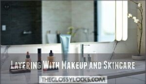 layering with makeup and skincare