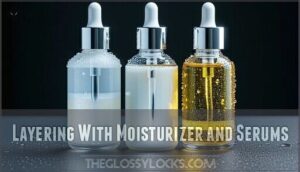 layering with moisturizer and serums