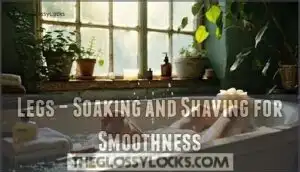 legs – soaking and shaving for smoothness