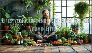 lifestyle factors enhancing beard growth vitamin efficacy