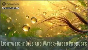 lightweight oils and water-based products