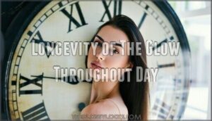 longevity of the glow throughout day