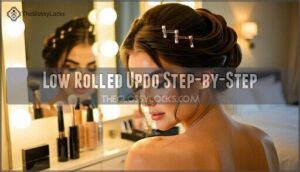 low rolled updo step-by-step