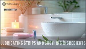 lubricating strips and soothing ingredients