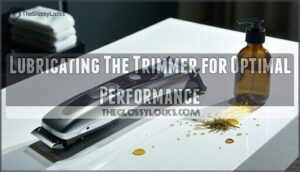 lubricating the trimmer for optimal performance