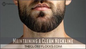 maintaining a clean neckline