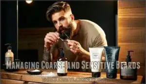 managing coarse and sensitive beards