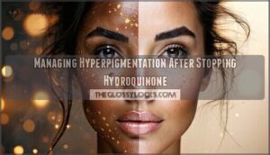 managing hyperpigmentation after stopping hydroquinone