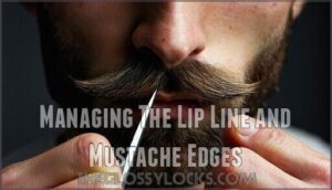 managing the lip line and mustache edges
