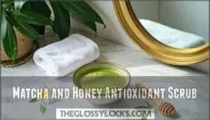 matcha and honey antioxidant scrub