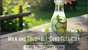 milk and cucumber-curd cleanser