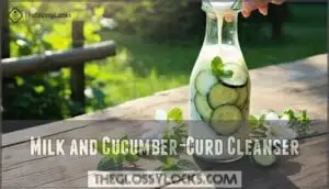 milk and cucumber-curd cleanser
