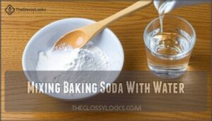 mixing baking soda with water