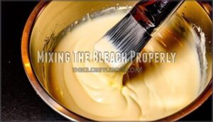 mixing the bleach properly