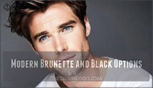 modern brunette and black options