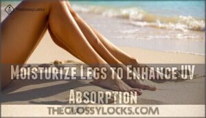 moisturize legs to enhance uv absorption