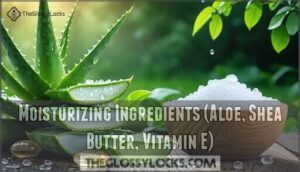 moisturizing ingredients (aloe, shea butter, vitamin e)