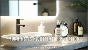 morning vs nighttime application
