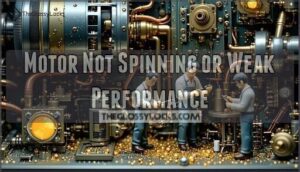 motor not spinning or weak performance