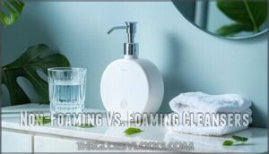 non-foaming vs. foaming cleansers