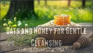oats and honey for gentle cleansing