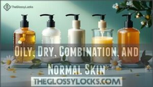 oily, dry, combination, and normal skin