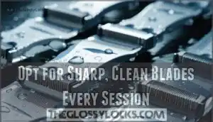 opt for sharp, clean blades every session