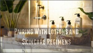 pairing with lotions and skincare regimens