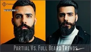 partial vs. full beard trends