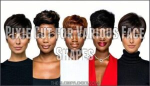 pixie cut for various face shapes